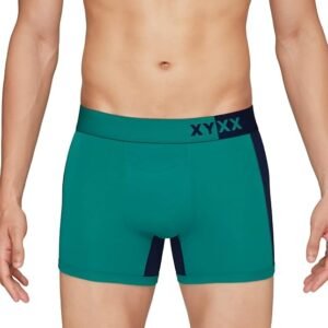 XYXX Men's Dualist Micromodal Regular Fit Colorblock Antimicrobial Trunks with No Marks Waistband (Pack of 3)